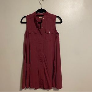 Hope and Harlow Burgundy A- line dress